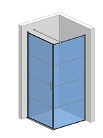 Душевой уголок AQUAme 1950x900x900 черный матовый AQM5215-LH-9