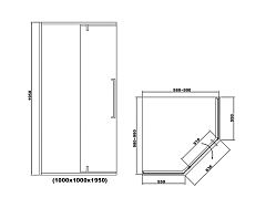 Душевой уголок RGW Stilvoll SV-81 100x100x195 32328100-11 Хром