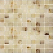 Мозаика Caramelle Mosaic Pietrine 7mm Onice Jade Bianco Pol (2,3x2,3) 29,8x29,8