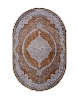 Ковёр Ipek Mekik Erva 80x150 овальный серый/терракотовый 18135