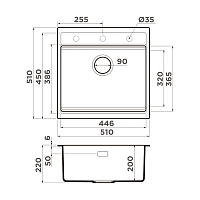 Мойка для кухни OMOIKIRI KITAGAWA 51 GB графит 4993052