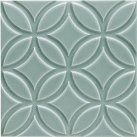Керамическая плитка Adex Neri ADNE4147 Relieve Botanical Sea Green декор 15х15