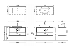 Тумба Kerama Marazzi PLAZA Modern подвесная 100 PLB.M.100.1\WHT белый