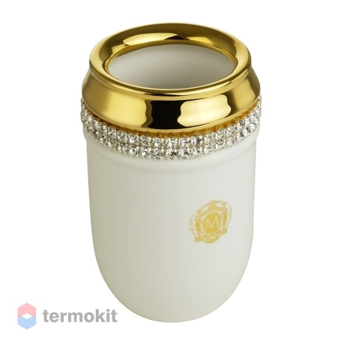 Стакан Migliore Dubai белый swarovski/декор золото/золото 26592
