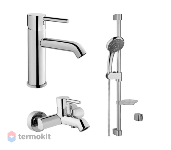 Комплект смесителей для ванны и раковины Vitra Minimax S с душевым гарнитуром A49153EXP