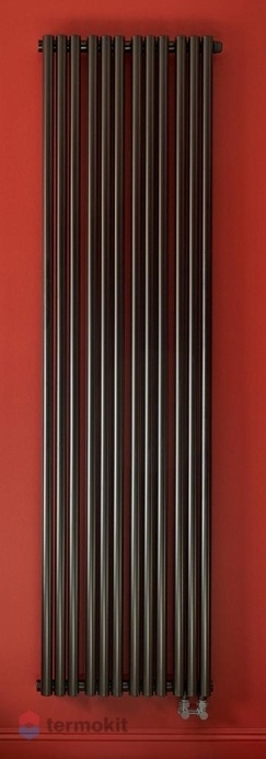 Стальной трубчатый радиатор Empatiko Takt R1-472-1750/12 секции с нижним правым подключением цвет Coal Black