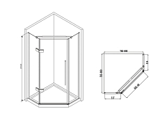 Душевой уголок ABBER Ewiges Wasser 1950x800x800 хром AG05080