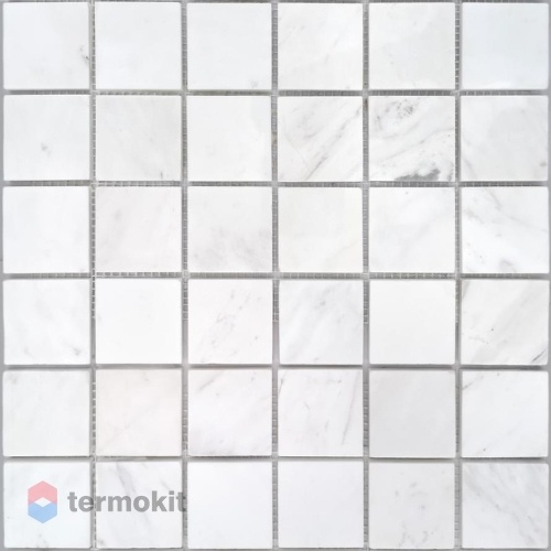Мозаика Caramelle Mosaic Pietrine 7mm Dolomiti bianco Mat (4,8x4,8) 30,5x30,5