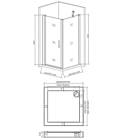 Душевой уголок Good Door Pandora 1850x800x800 хром ПД00075