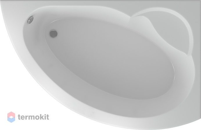Акриловая ванна Акватек Аякс 1700х1000 с фронтальной панелью, вклееным каркасом правая AYK170-0000089
