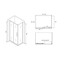 Душевой уголок ABBER Schwarzer Diamant 1950x1500x1000 черный AG30150BH-S100B