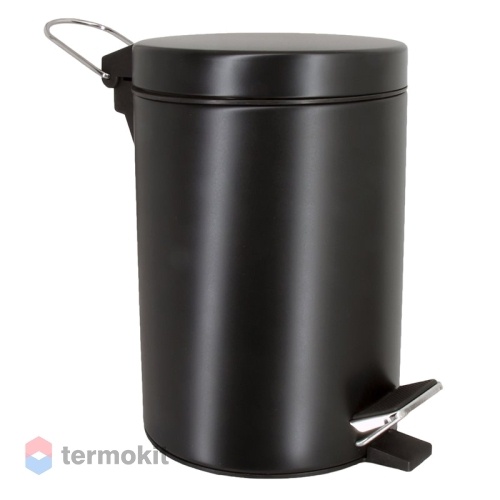 Ведро для мусора WasserKRAFT Kammel 3л черный матовый K-633BLACK