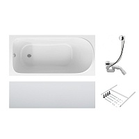 Акриловая ванна AM.PM Sense 1700х700 с каркасом, со сливом-переливом W75A-170-070W-KL