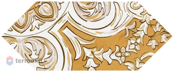 Керамическая плитка Kerama Marazzi Алмаш HGD/B514/35000 декор 3 желтый глянцевый 14х34