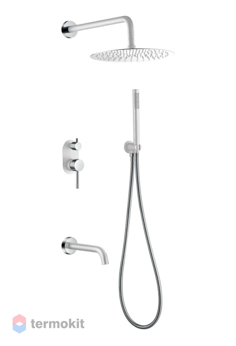 Душевой комплект скрытого монтажа Boheme Uno white chrome 464-2-WCR
