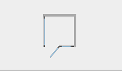 Душевой уголок Ambassador Diamond 2000x1000x1000 хром правый 12011106R