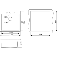 Мойка для кухни Paulmark Praktisch черный PM105152-BL
