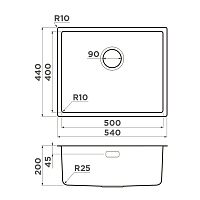 Мойка для кухни Omoikiri Tadzava 54 вороненая сталь 4993267