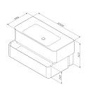 База под раковину AM.PM Sensation подвесная 100 текстурированный шпон M30FHX1002FG серый шелк