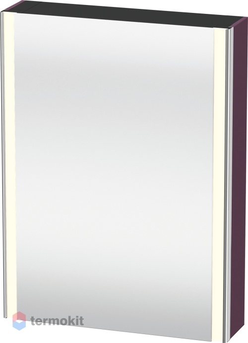 Зеркальный шкаф Duravit XSquare 60 с подсветкой Цвет баклажана XS7111L9494