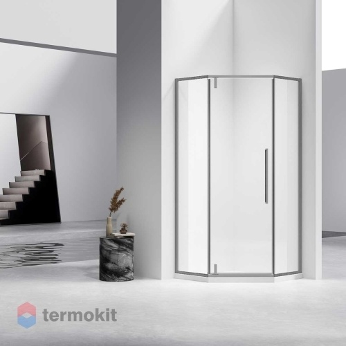 Душевой уголок Vincea Slim-N 1950х1000х1000 вороненая сталь VSP-4SN100CLGM