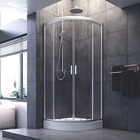 Душевой уголок AM.PM Gem 1900x800x800 матовое серебро W90G-401-080WT