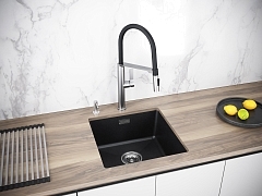 Мойка для кухни Paulmark LUMI черный матовый LU45-BL