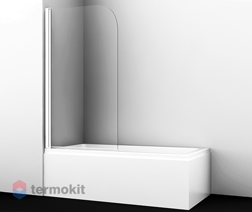 Душевая шторка на ванну WasserKraft Leine 800х1400 35P01-80WHITE