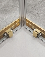 Душевой уголок Cezares Molveno 1950x1200x1100 брашированное золото MOLVENO-AH-22-120/110-C-BORO-IV