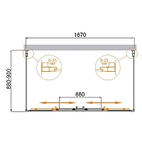 Душевой уголок Cezares Molveno 1950x1700x900 хром MOLVENO-AH-2/2-170/90-C-Cr-IV