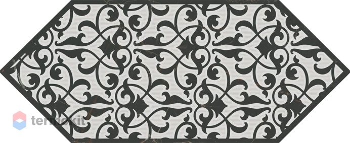 Керамическая плитка Kerama Marazzi Келуш HGD/A481/35006 декор 2 черно-белый 14х34