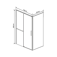 Душевой уголок Vincea Slim Soft 2000x1300x800 хром VSR-1SS8013CL