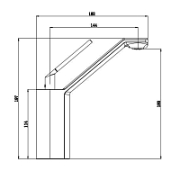 Смеситель для раковины Kohr DU RUO черный 1LN780102DB