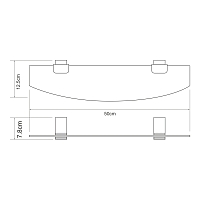 Полка WasserKRAFT Abens черный матовый K-3224