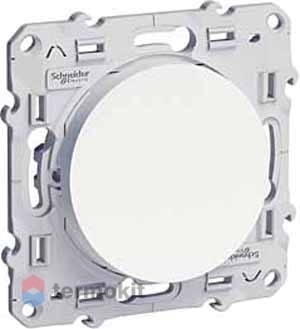 Выключатель кнопочный Schneider Electric Odace Шнайдер Электрик Одас Белый S52R206