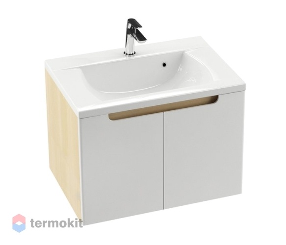 Тумба под умывальник Ravak Classic SDD 70 подвесная береза/белый