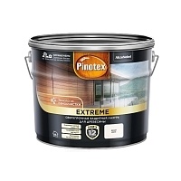 Pinotex Extreme,Сверхпрочная защитная лазурь для древесины,с эффектом самоочистки,белая,9л