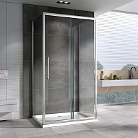 Душевой уголок ABBER Schwarzer Diamant 1950x1300x800 хром AG30130H-S80-S80