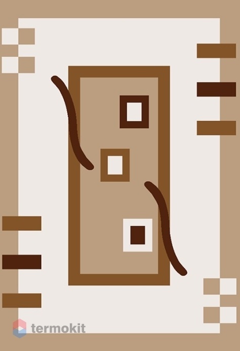 Ковёр Kitroom Фиеста 160х230 прямоугольный бежевый 34101 36951