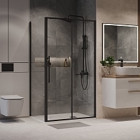 Душевой уголок Niagara Nova 1950x1400x900 черный матовый NG-84-14AB-A90B-34