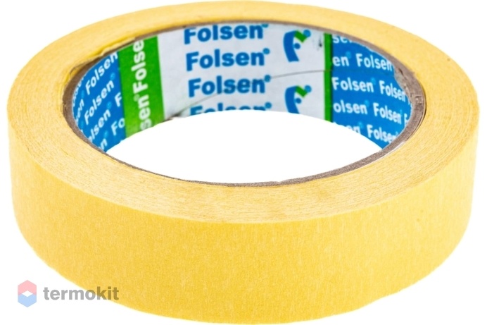 Folsen Малярная лента 25мм x 35м, желтая, 40оС