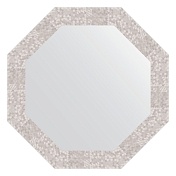 Зеркало с фацетом в багетной раме EVOFORM OCTAGON 63 соты алюминий BY 3746
