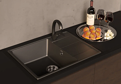Мойка для кухни ULGRAN Quartz Prima 650-07 уголь