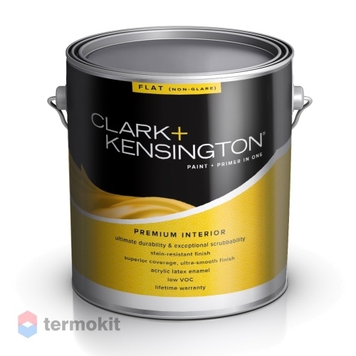 Clark+Kensington Premium Flat NG, Интерьерная глубокоматовая краска с керамическими микрогранулами, белая база, 0.946 л 