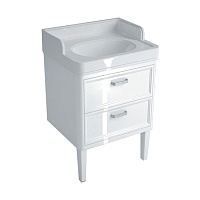 Тумба под раковину Kerama Marazzi Pompei 60 напольная, 2 ящика, белый PO.60.2\WHT