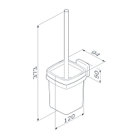 Щетка для унитаза AM.PM Gem подвесная черный A9033422 УЦЕНЕННЫЙ