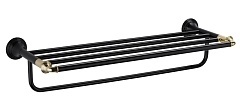 Полка для полотенец Fixsen Luksor сатин черный FX-71615B