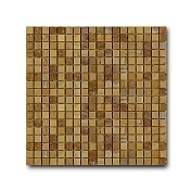 Мраморная мозаика Art&Natura Marble Mosaic (1,5х1,5) Travertino Giallo 30,5х30,5