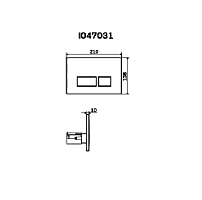 Клавиша смыва AM.PM Pro S пневматика матовый никель I047031 Уцененная