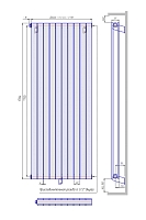Стальной трубчатый радиатор КЗТО Соло В 2 1750 / 08 секций с боковым подключением